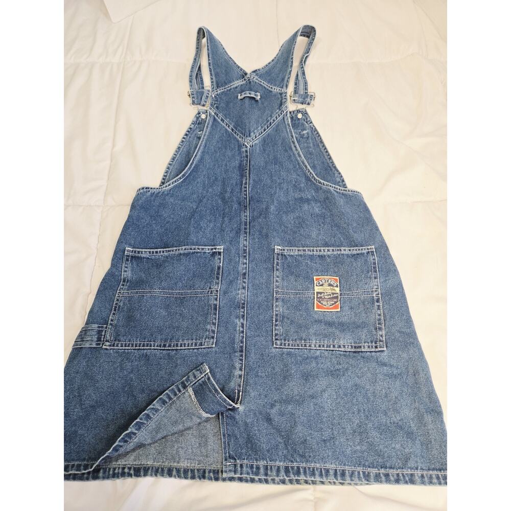 Vtg 90's Carter's Women Overall Skirt Denim M Cotton Boho Retro Indie Y2K Casual